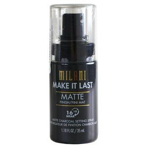 **5/$25** BEAUTY – MILANI Make It Last Matte Charcoal Setting Spray